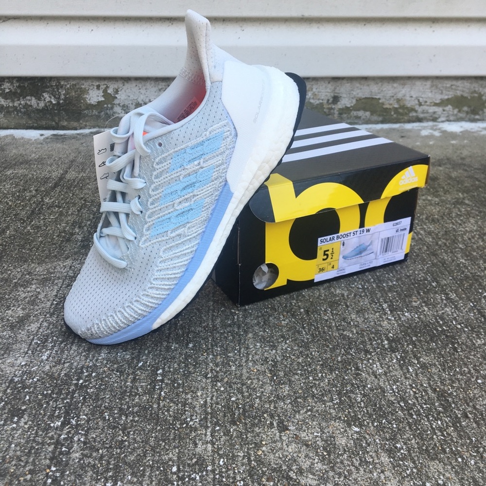 Adidas Womens Solarboost ST 19 Gray/Blue/Orange